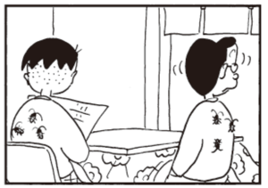 【無料漫画】かりあげクン(275)「クローン」「マウスパッド」エコノミークラス症候群にならないための対策とは?/植田まさし<br /> 32