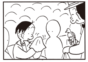 【無料漫画】かりあげクン(326)3月は毎日配信!「料理」「しつけ」宿泊を頼んでるのに無言の理由とは?/植田まさし<br /> 27