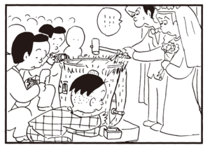 【無料漫画】かりあげクン(316)3月は毎日配信!「茶道」「乾布まさつ」鼻血が出てしまった男性社員を見て?/植田まさし 28