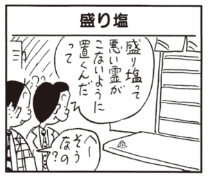 盛り塩ってさ悪い霊がこないように置くんだって へーそうなの?