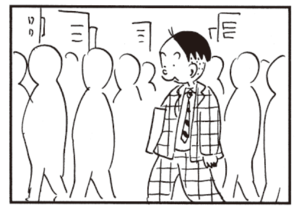 【無料漫画】かりあげクン(459)7月も毎日配信!「ダルマの目」「漢方薬」肩がぶつかって一触即発に!?/植田まさし 10