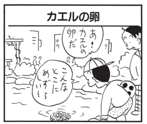 あ!カエルの卵だ こんなとこにめずらしい~