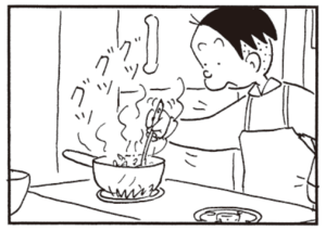 【無料漫画】かりあげクン(448)7月も毎日配信!「入れ歯」「ワイン煮」社長室のドアノブをみて?/植田まさし 7