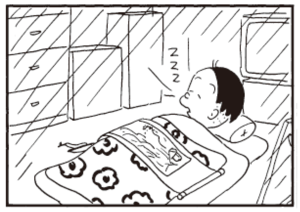 【無料漫画】かりあげクン(296)「さいふ」「教え」靴を試着しようとしたけど台が使われていて?/植田まさし<br /> 12