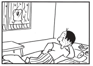 【無料漫画】かりあげクン(1545回)毎日配信!「雨やどり」「無農薬」雨が降り出すと着替えるワケとは/植田まさし 2