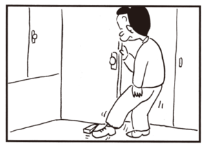 【無料漫画】かりあげクン(656)2月も毎日配信!「投網」「ドアストッパー」絡まったイヤホンコードは?/植田まさし 6