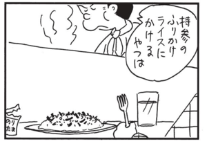 持参のふりかけライスにかけるやつは