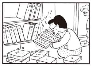 【無料漫画】かりあげクン(763)5月も毎日 配信!「きれい好き」「文学全集」紙テープで見送るのは?/植田まさし 8