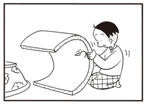【無料漫画】かりあげクン(762)5月も毎日 配信!「散歩」「なやみ」大きいスポンジを用意して?/植田まさし 11