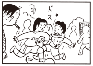 【無料漫画】かりあげクン(638)1月も毎日配信!「目」「大食い」あきらかにファールでは?/植田まさし 14