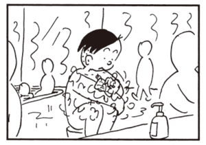 【無料漫画】かりあげクン(482)8月も毎日配信!「仮想通貨」「ゴルフ」温泉で体を洗うときは?/植田まさし 10