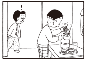 【無料漫画】かりあげクン(332)3月は毎日配信!「きれい好き」「せんべつ」入念に消毒をしている理由とは?/植田まさし 14