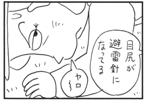 目尻が避雷針になってる ヤロ~