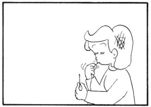 【無料漫画】かりあげクン(279)「赤ン坊」「さとう」針に糸を通している女性を見かけて?/植田まさし 10