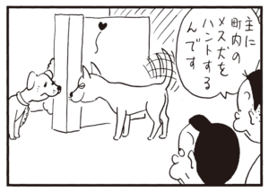主に町内のメス犬をハントするんです