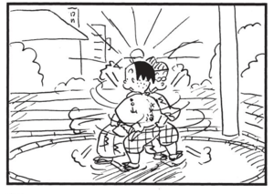 【無料漫画】かりあげクン(1528回)毎日配信!「面」「食事」一生懸命彫ってできた力作/植田まさし 16